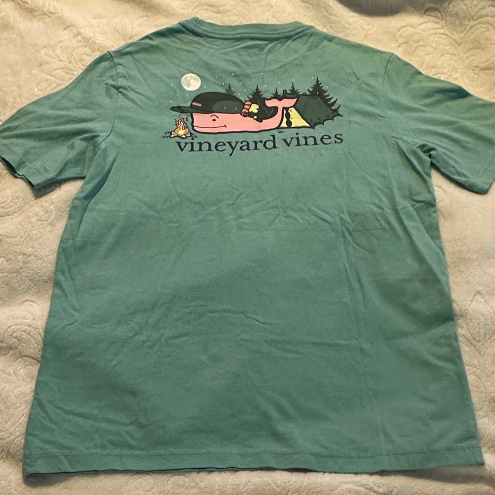 Vineyard Vines Camping Short Sleeve Pocket Tee Sz Boys L (16)